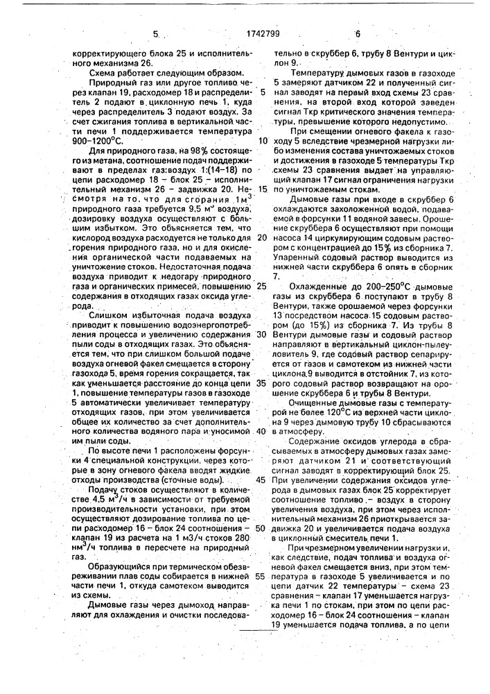 Способ термической обработки стоков производства капролактама (патент 1742799)