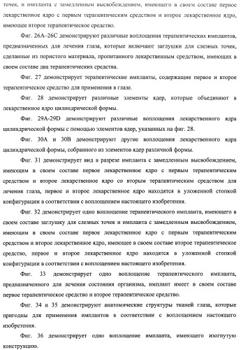 Лекарственные ядра для замедленного высвобождения терапевтических средств (патент 2478366)