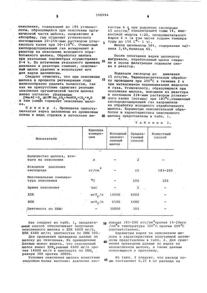 Способ регенерации отработанного раствора кислородно- щелочной варки целлюлозы (патент 598994)