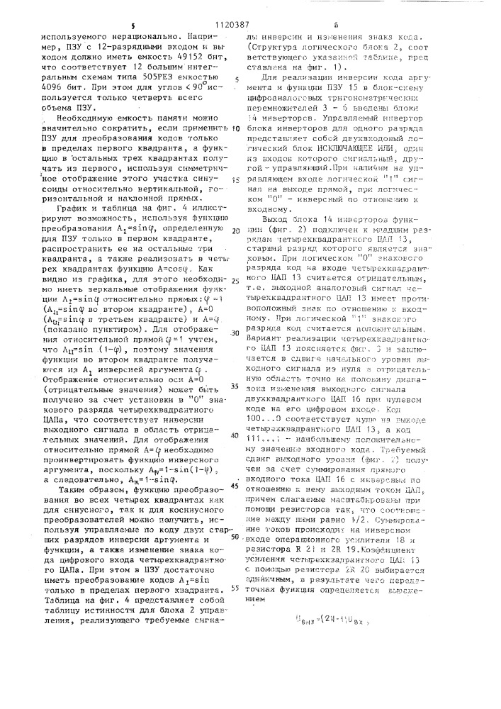 Преобразователь координат (патент 1120387)