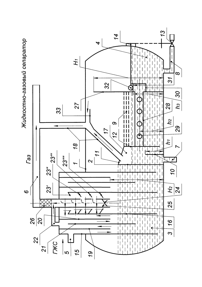 Жидкостно-газовый сепаратор (патент 2604377)