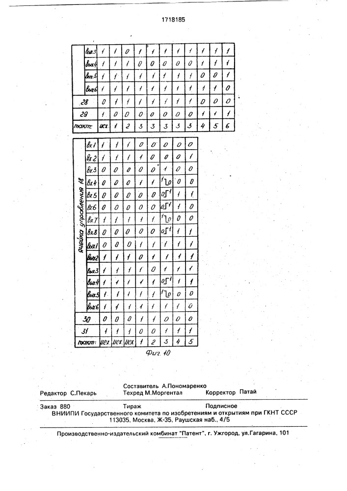 Устройство для программного управления объектами (патент 1718185)