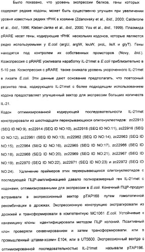 Продуцирование il-21 в прокариотических клетках-хозяевах (патент 2354703)