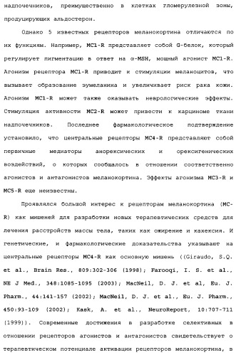 Лиганды рецепторов меланокортинов (патент 2401841)