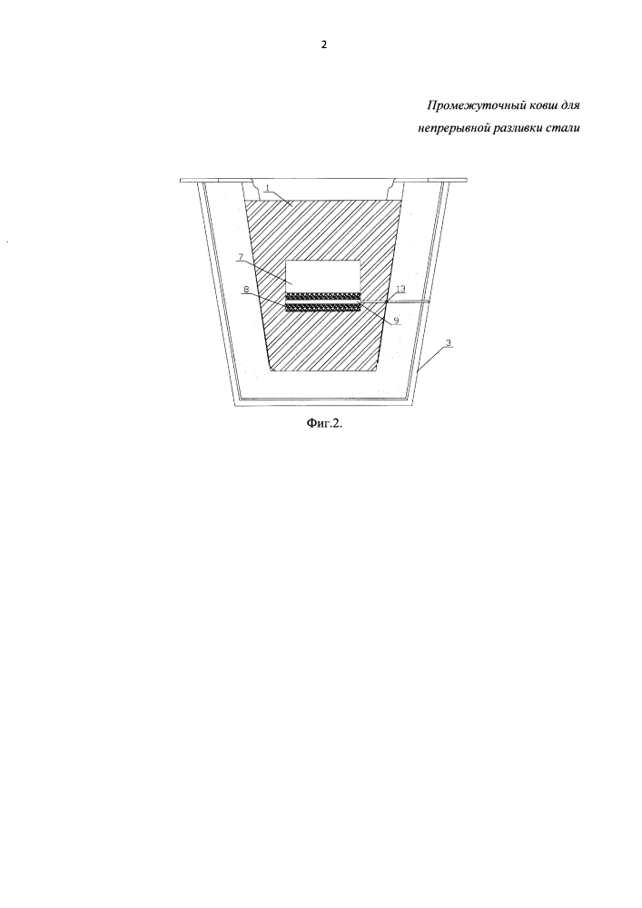 Промежуточный ковш для непрерывной разливки стали (патент 2644095)