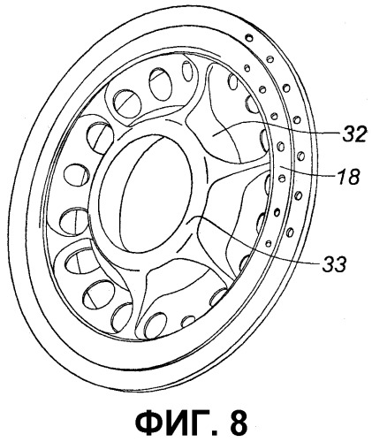 Турбореактивный двигатель с вентилятором, прикрепленным к приводному валу, удерживаемому первым и вторым подшипниками (патент 2361100)