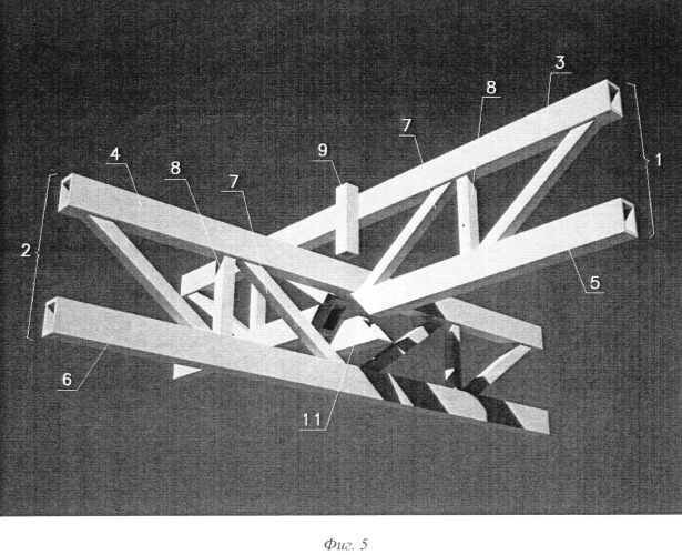 Пространственная решетчатая несущая конструкция (патент 2485257)