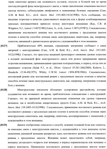 Способы гормонального лечения с применением контрацептивных режимов с непрерывным введением эстрогена (патент 2403046)