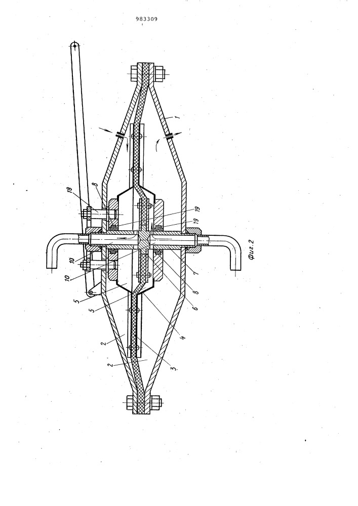 Гидроприводной диафрагменный насосный агрегат (патент 983309)