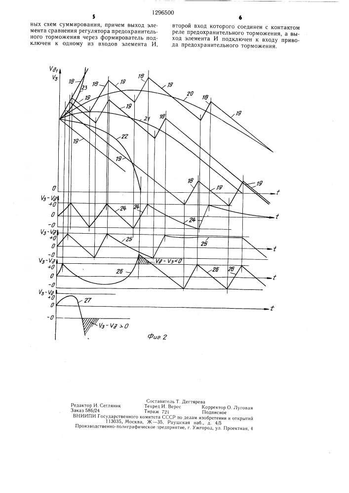 Устройство для управления приводом шахтной подъемной машины (патент 1296500)