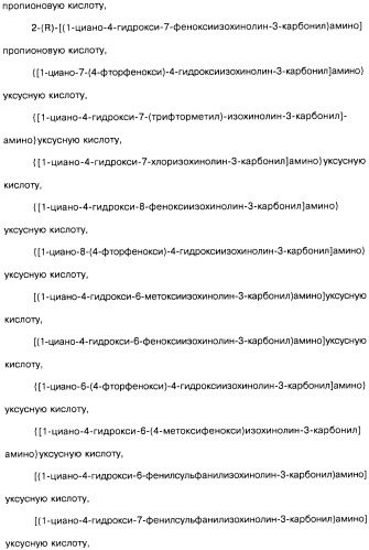 Цианоизохинолиновые соединения (варианты), фармацевтическая композиция на их основе, способ ингибирования активности гидроксилазы гипоксия-индуцибельного фактора (hif) и способ лечения и/или профилактики состояния, связанного с hif, и/или состояния, связанного с эритропоэтином, и/или анемии (патент 2457204)