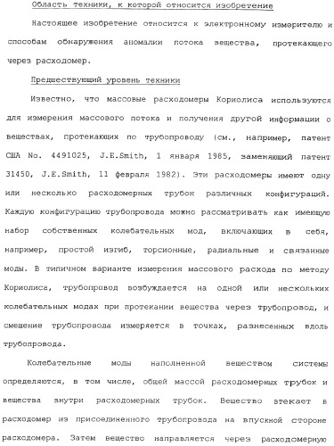 Способы и электронный измеритель для быстрого обнаружения неоднородности вещества, текущего через расходомер кориолиса (патент 2366900)