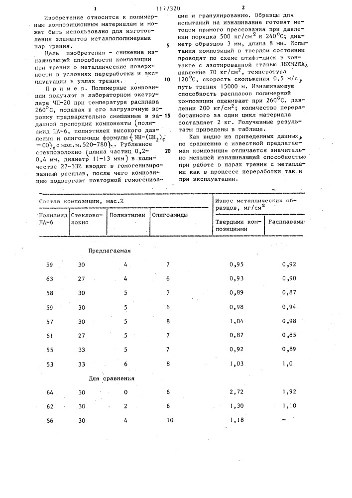 Полимерная композиция (патент 1177320)