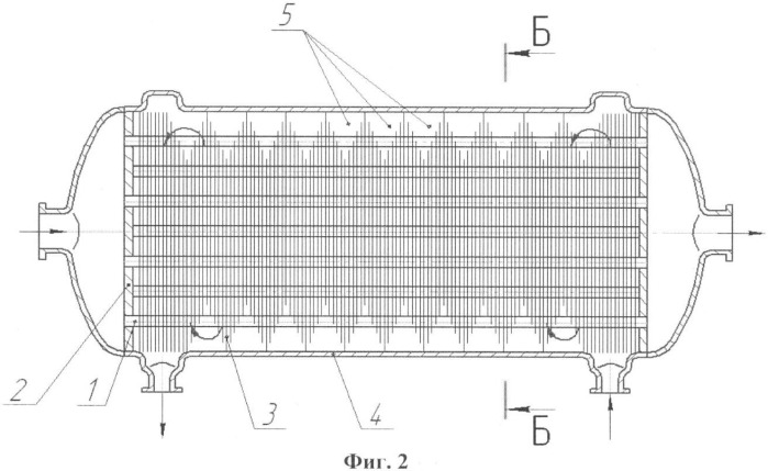 Кожухотрубный теплообменник с оребренными трубами (патент 2352885)