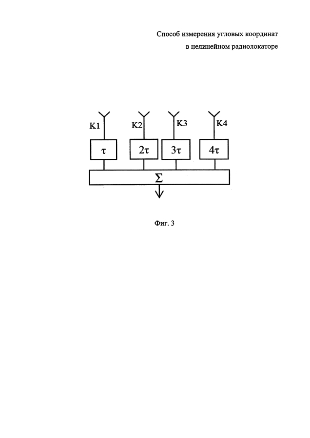 Способ измерения угловых координат в нелинейном радиолокаторе (патент 2593595)