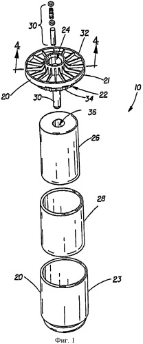 Затвор картриджа для обработки воды (патент 2413570)