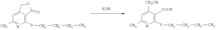 2-бутилсульфанил-4-гидроксиметил-6-метилникотинат калия, проявляющий рострегулирующую активность на проростках риса (патент 2491816)