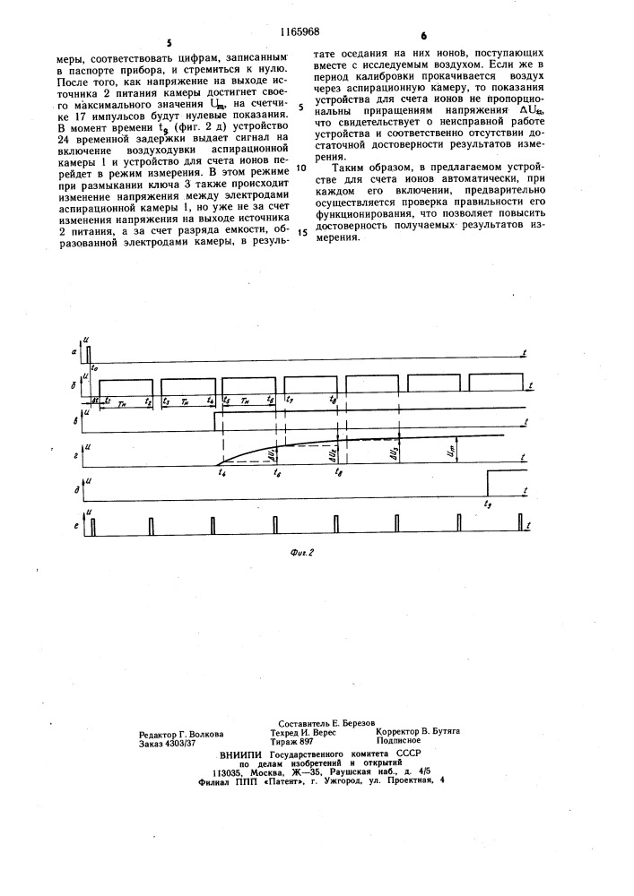 Устройство для счета ионов (патент 1165968)