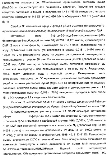 N3-алкилированные бензимидазольные производные в качестве ингибиторов mek (патент 2307831)