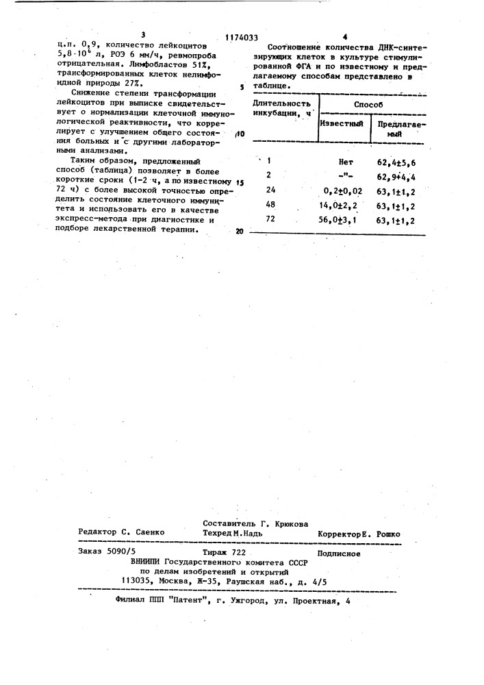 Способ определения клеточного иммунитета (патент 1174033)