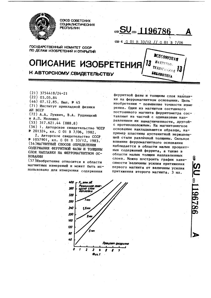 Образец имитатор содержания ферритной фазы