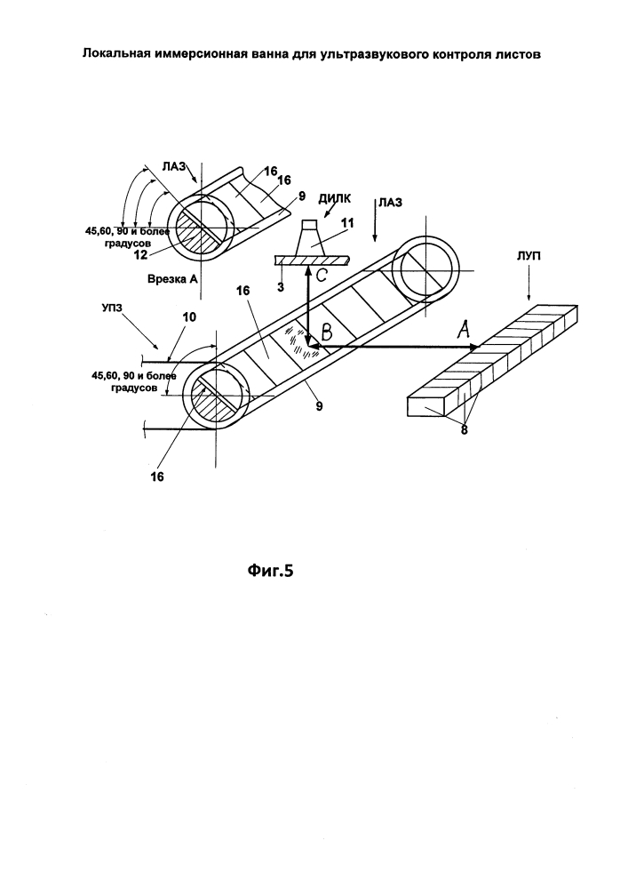 Локальная иммерсионная ванна для ультразвукового контроля листов (патент 2640450)