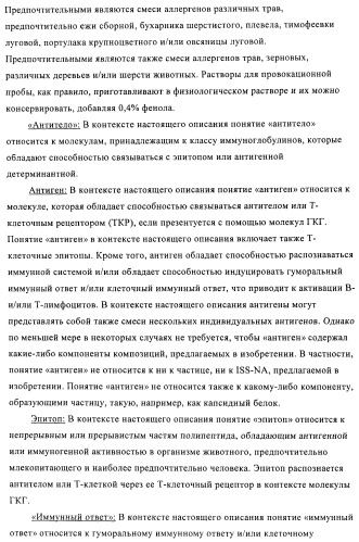 Упакованные иммуностимулирующей нуклеиновой кислотой частицы, предназначенные для лечения гиперчувствительности (патент 2451523)