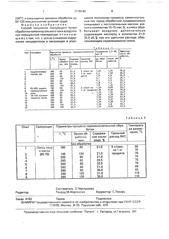 Способ получения связующего (патент 1778140)