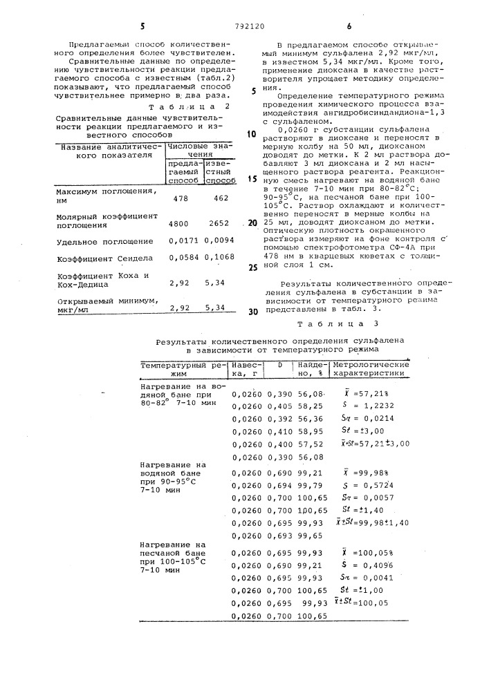 Способ количественного определения сульфалена (патент 792120)