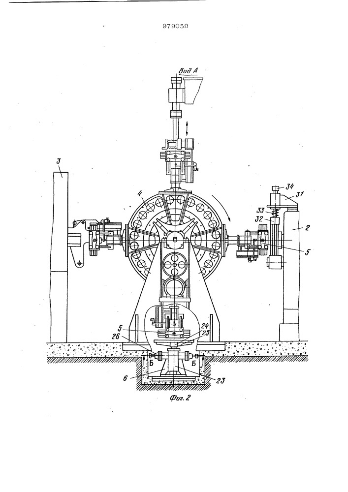 Автоматическая линия для изготовления гнутосварных дисков из пруткового материала (патент 979059)