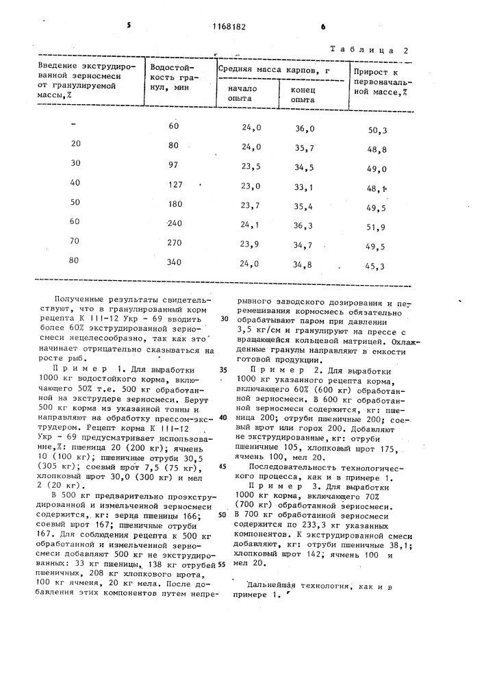 Способ производства искусственных кормов для рыб (патент 1168182)