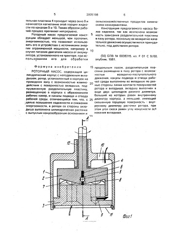 Роторный насос (патент 2005198)