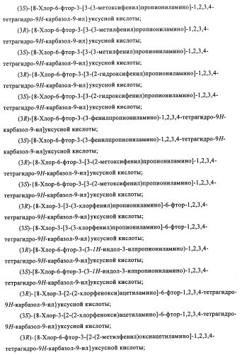 Производные (3-амино-1,2,3,4-тетрагидро-9н-карбазол-9-ил)уксусной кислоты (патент 2448092)