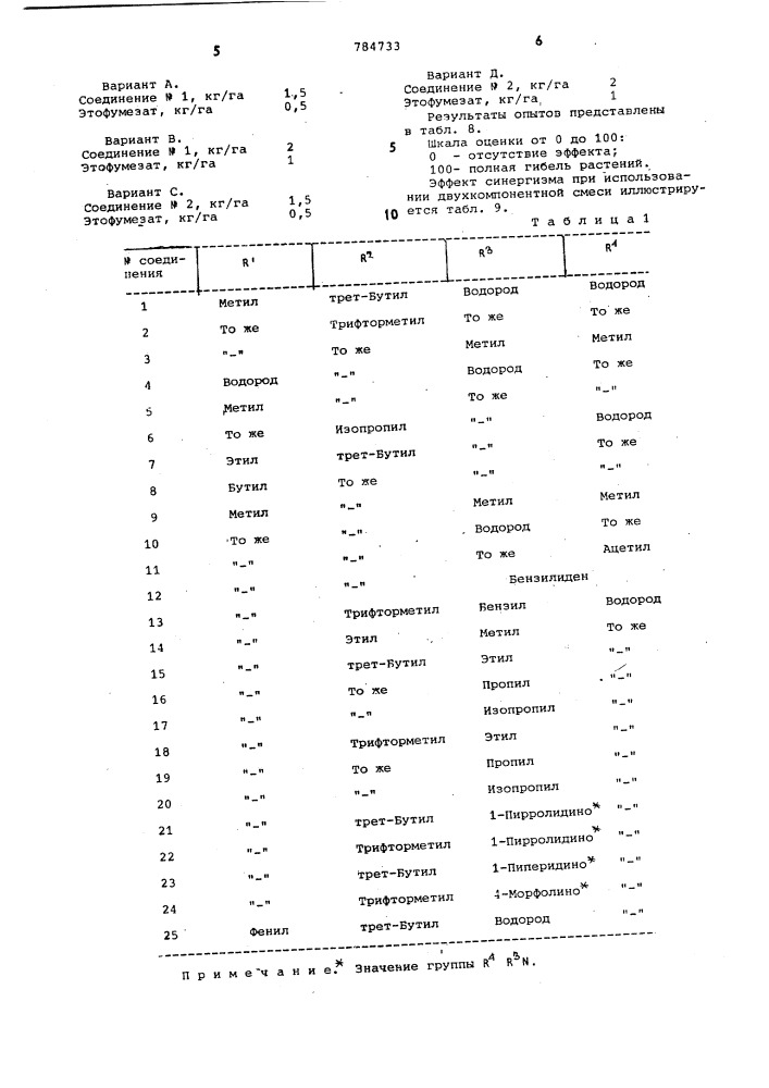 Гербицидная композиция (патент 784733)