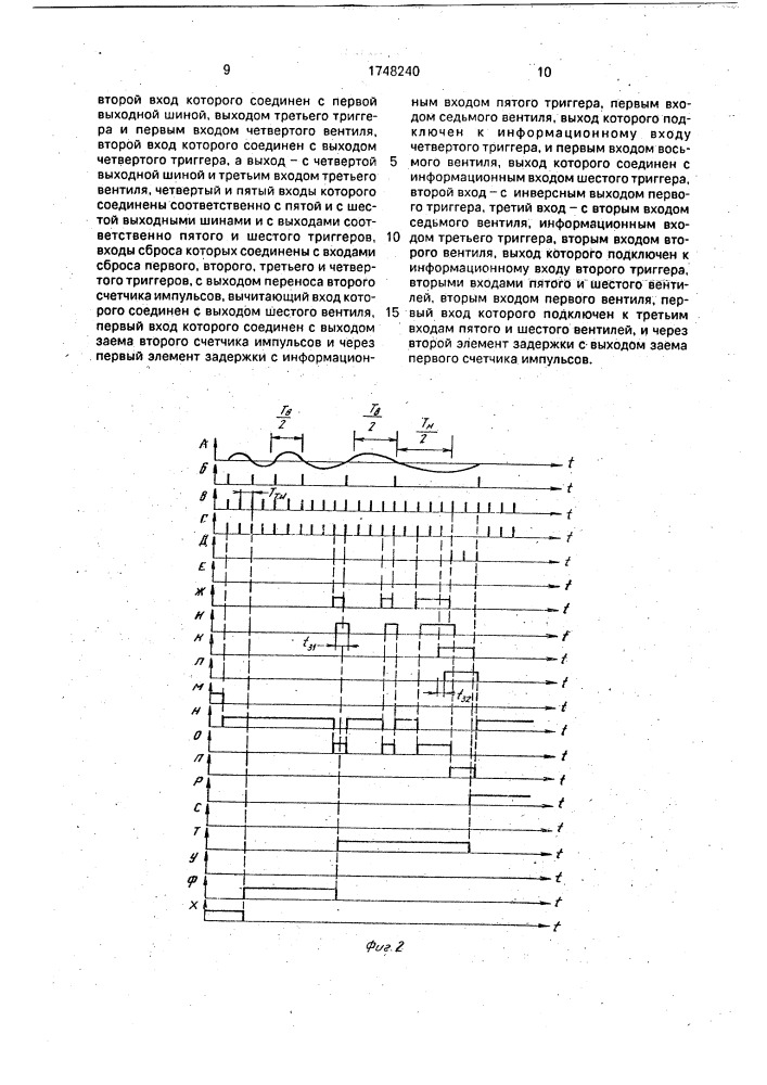 Устройство для допускового контроля частоты (патент 1748240)