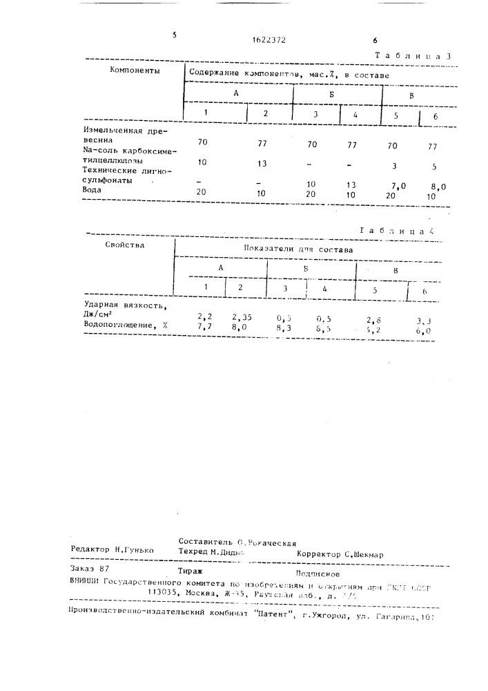 Древесная пресс-композиция (патент 1622372)