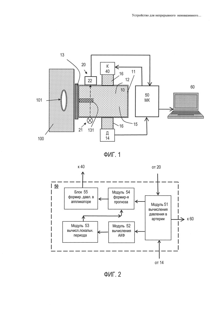 Устройство для непрерывного неинвазивного измерения кровяного давления (патент 2626319)