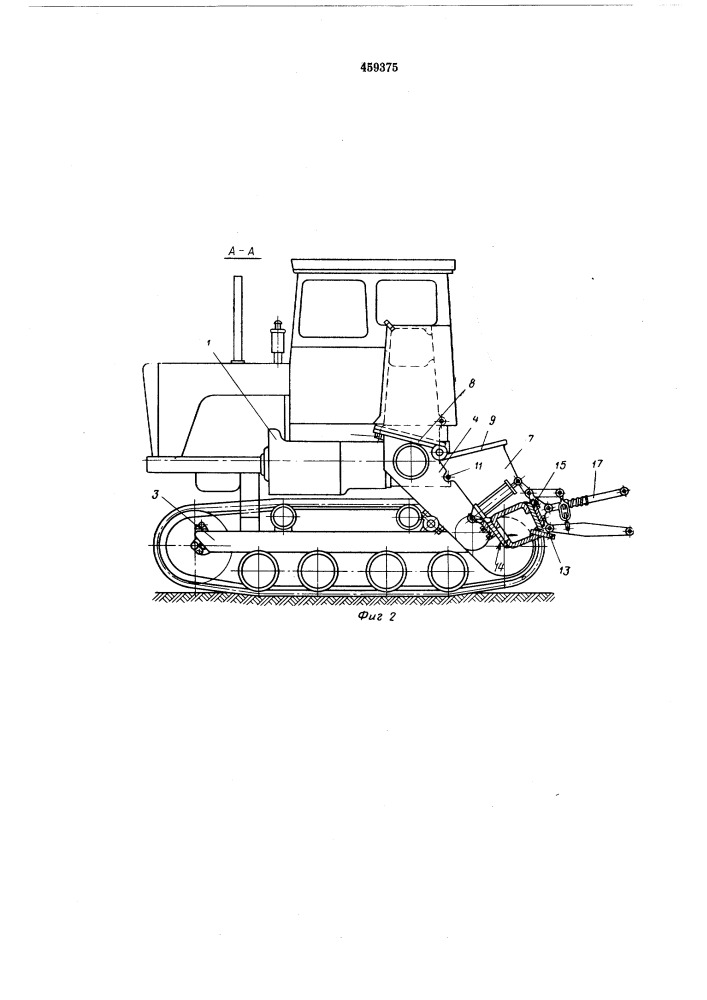 Гусеничный портальный трактор (патент 459375)
