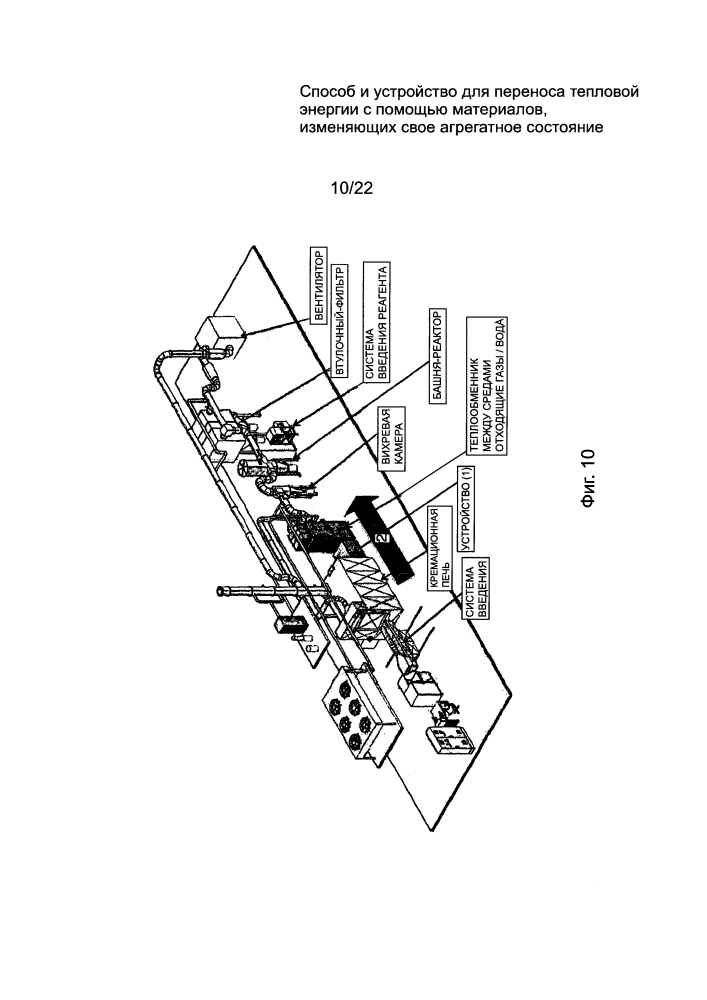 Способ и устройство для переноса тепловой энергии с помощью материалов, изменяющих свое агрегатное состояние (патент 2631855)