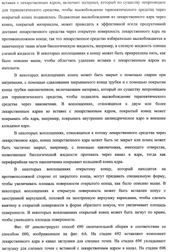 Лекарственные ядра для замедленного высвобождения терапевтических средств (патент 2478366)