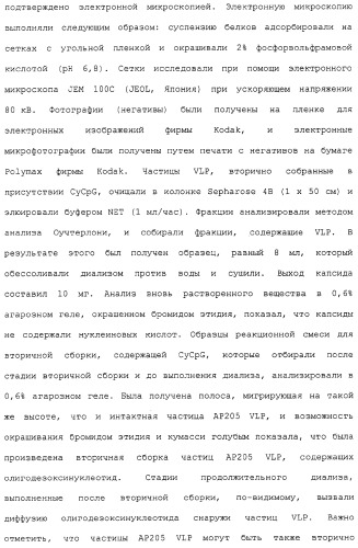 Композиции, содержащие cpg-олигонуклеотиды и вирусоподобные частицы, для применения в качестве адъювантов (патент 2322257)