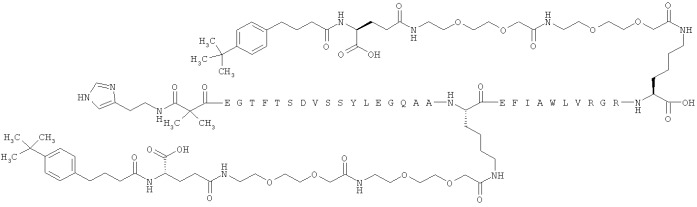 Дважды ацилированные производные glp-1 (патент 2559540)