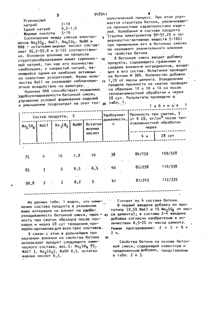 Бетонная смесь (патент 948941)