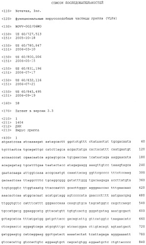Функциональные вирусоподобные частицы гриппа (vlps) (патент 2483751)