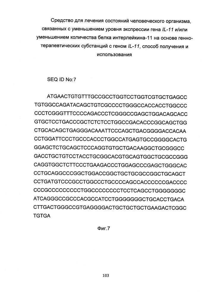 Средство для лечения состояний человеческого организма, связанных с уменьшением уровня экспрессии гена il-11 и/или уменьшением количества белка интерлейкина-11 на основе генно-терапевтических субстанций с геном il-11, способ получения и использования (патент 2651048)