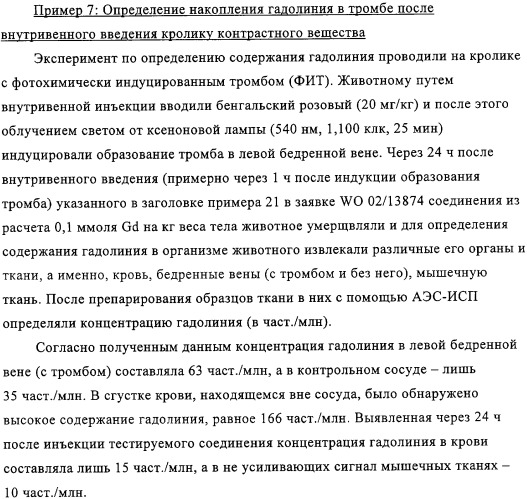 Применение перфторалкилсодержащих комплексов металлов в качестве контрастных веществ при магнитно-резонансной томографии для визуализации внутрисосудистых тромбов (патент 2328310)