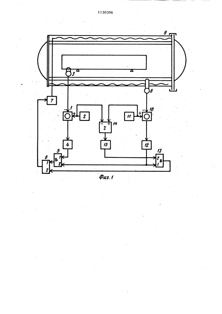 Устройство управления тепловым режимом автоклава с внешним электрообогревом (патент 1130396)