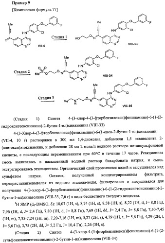 Производные хиназолина, обладающие ингибирующей активностью в отношении тирозинкиназы (патент 2414457)