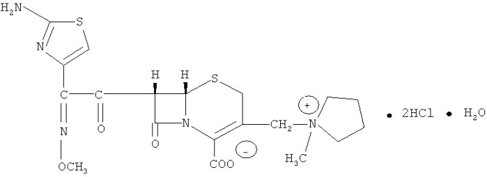 Способ получения 7-[2-(2-аминотиазол-4-ил)-2(z)-метоксииминоацетамидо]-3-[(1-метил-1-пирролидино)метил]-цеф-3-ем-4-карбоксилата дигидрохлорида моногидрата (цефепима дигидрохлорида моногидрата) (патент 2469040)