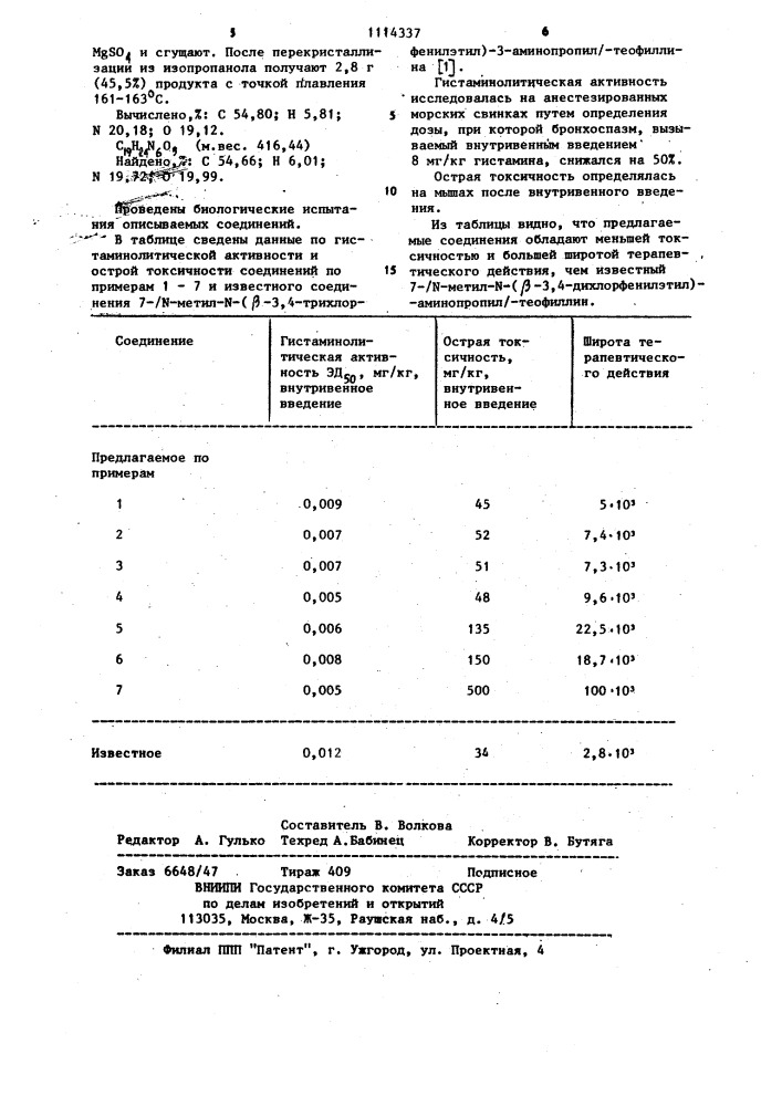 Способ получения производных теофиллина (патент 1114337)